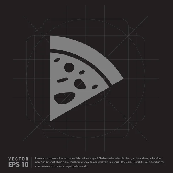Ícone de fatia de pizza — Vetor de Stock