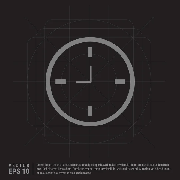 Icono del reloj. Icono de tiempo — Vector de stock