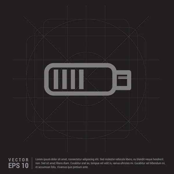 Batterij web pictogram — Stockvector