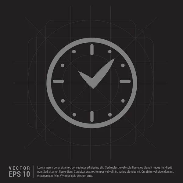 Icono del reloj. Icono de tiempo — Archivo Imágenes Vectoriales