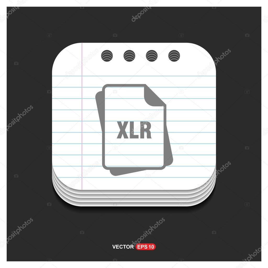 xlr file format icon stock vector ibrandify 116201318 xlr file format