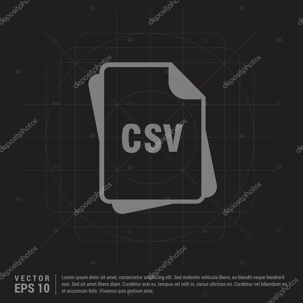 ic u00f4ne de format de fichier csv  u2014 image vectorielle