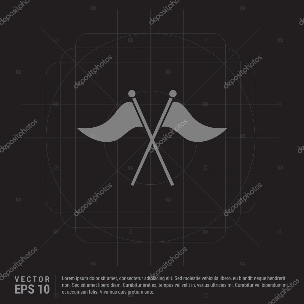 Golf flags logo icon. vector illustration