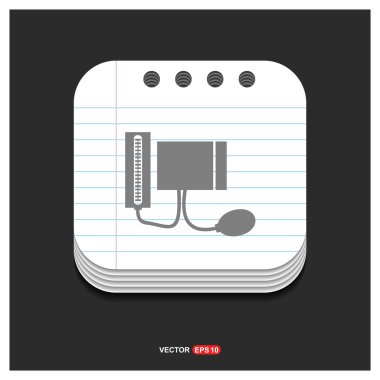 tıbbi mekanik tonometer simgesi