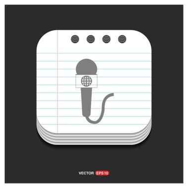 piktogram mikrofon simgesi