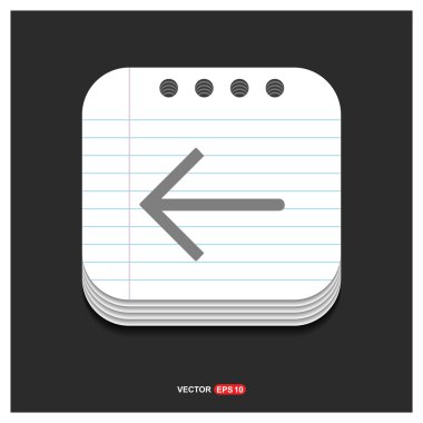 geri veya önceki simgesi