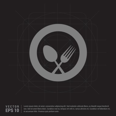 Çatal, kaşık ve plaka simgesi