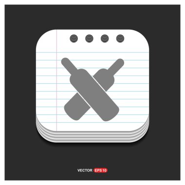 kriket sopası simgesi