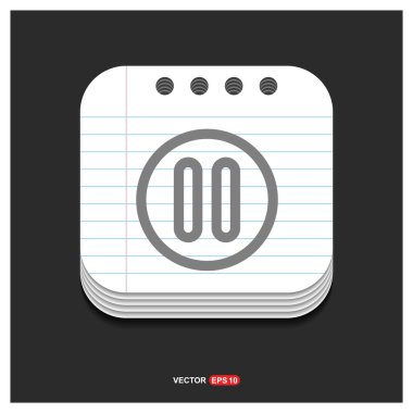 Duraklat medya oyuncu düğme simgesi