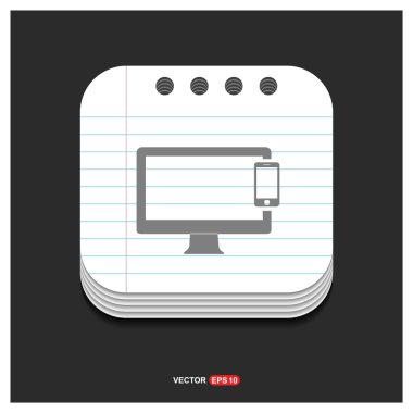 bilgisayar telefon eşitleme simgesiyle