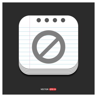 Yasağa aykırı düz simgesi