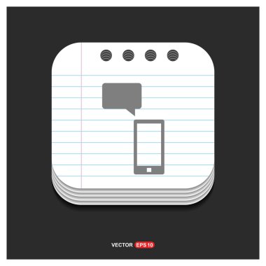 Smartphone ile sohbet etmek konuşma balonu simgesinin