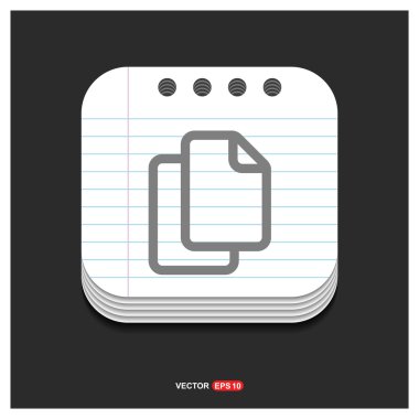 kopya metin belge simgesi