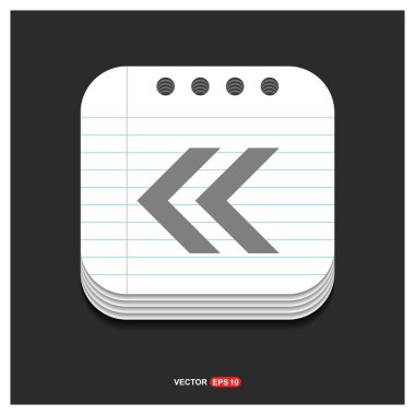 geri veya önceki simgesi