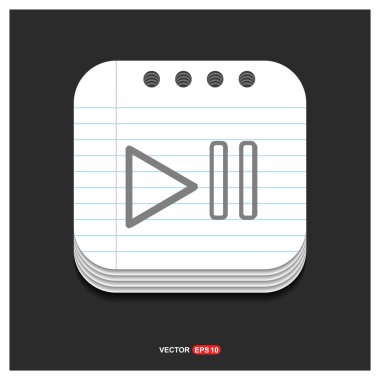 Duraklat medya oyuncu düğme simgesi