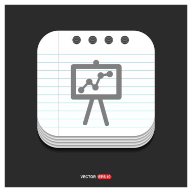 İş simgesi. Düz tasarım. 