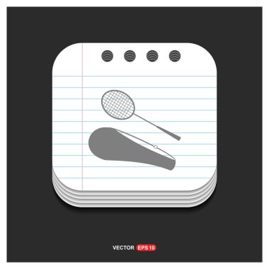 Badminton Raket ve durum simgesi