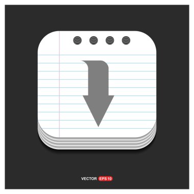 aşağı, ok simgesi indir