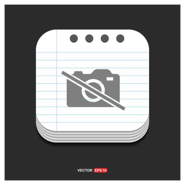 Değil izin fotoğraf kamera simgesi