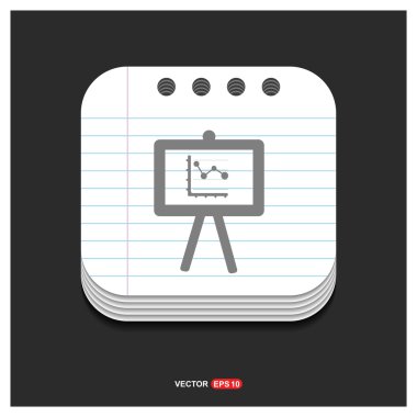 İş simgesi. Düz tasarım. 