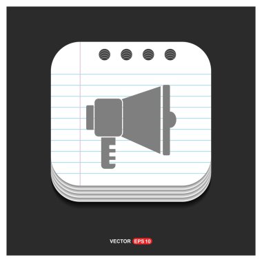 megafon veya hoparlör simgesini