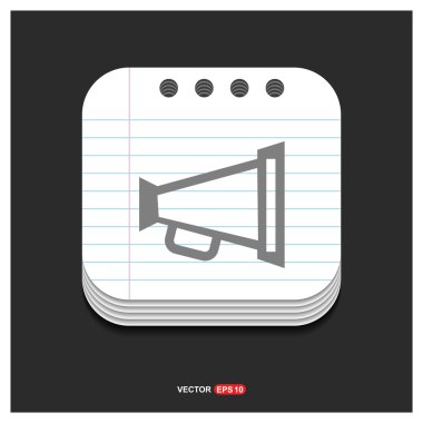 megafon veya hoparlör simgesini