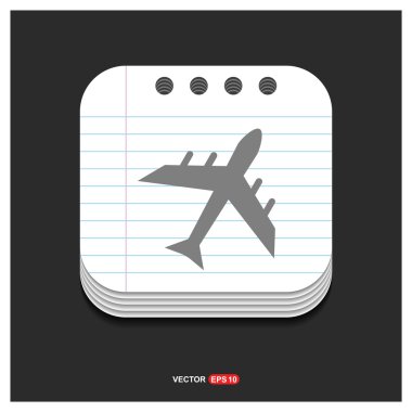 uçak işareti simgesi 