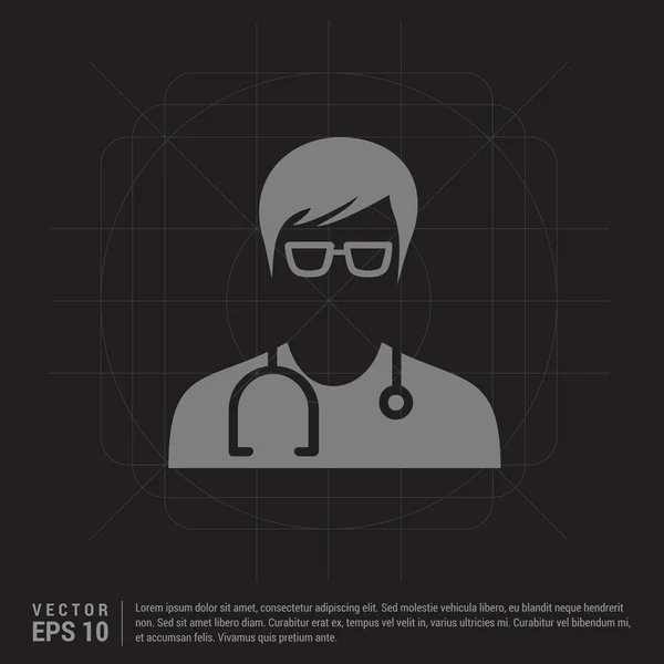 Doctor Icono, pictograma — Vector de stock