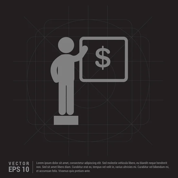 Επαγγελματική παρουσίαση εικονίδιο με το σύμβολο δολαρίου — Διανυσματικό Αρχείο