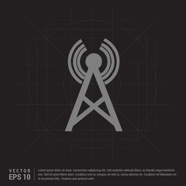 Icono de torre de antena — Archivo Imágenes Vectoriales