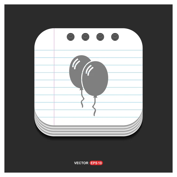 Ballonnen platte pictogram — Stockvector