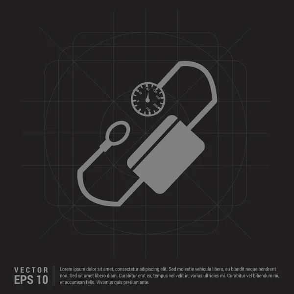 Tonometer pictogram. Bloeddruk Checker pictogram — Stockvector