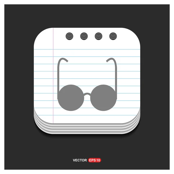 Stylish eyeglasses icon — Stock Vector