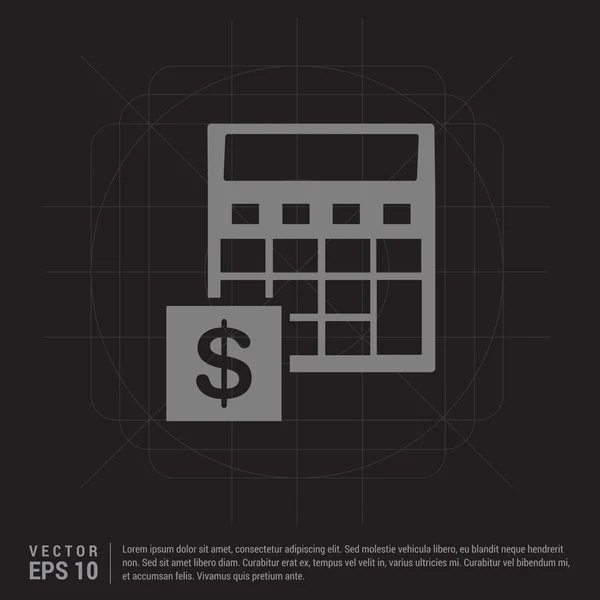 Calculatrice d'entreprise avec icône symbole dollar — Image vectorielle