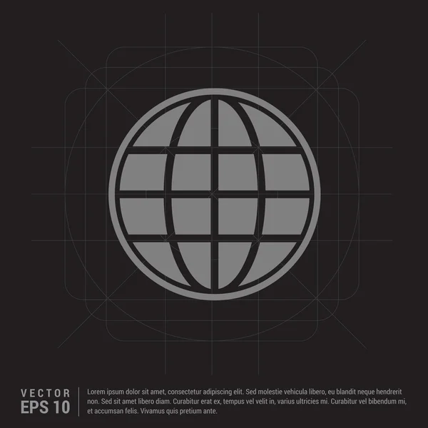 Web World Globe Icono — Vector de stock