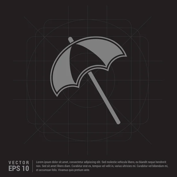 Ícone guarda-chuva de praia — Vetor de Stock