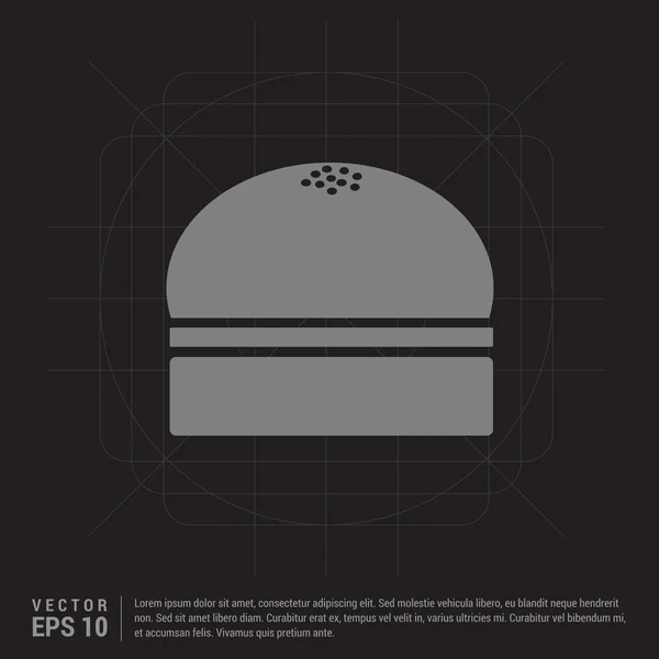 Fast food, ícone de hambúrguer — Vetor de Stock