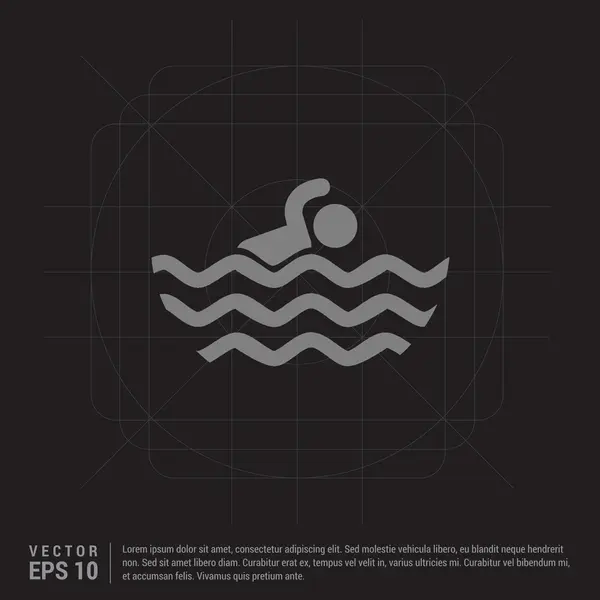 Zwemmen sport pictogram — Stockvector