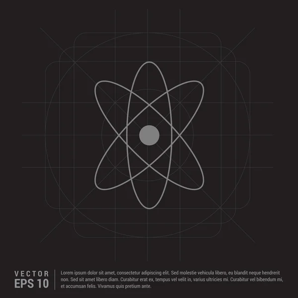 Atom, Physik-Symbol — Stockvektor