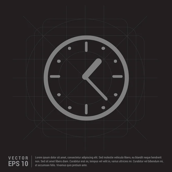 Icono del reloj. Icono de tiempo — Archivo Imágenes Vectoriales