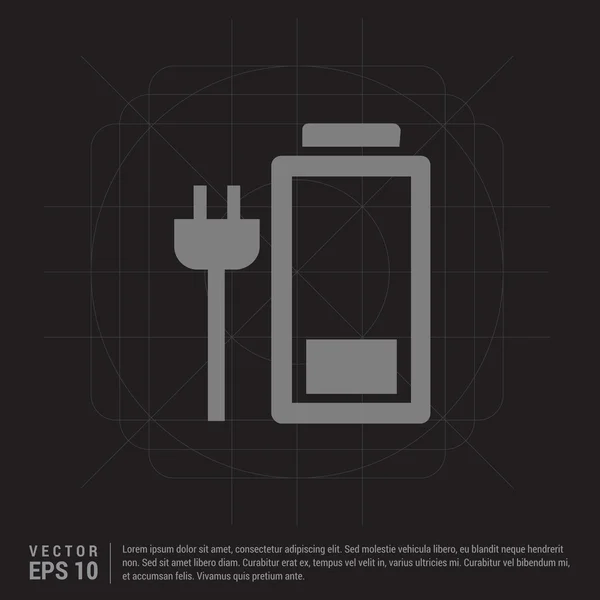 Batterij web pictogram — Stockvector