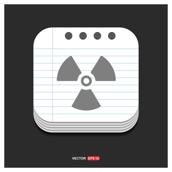 Icono de advertencia nuclear — Archivo Imágenes Vectoriales