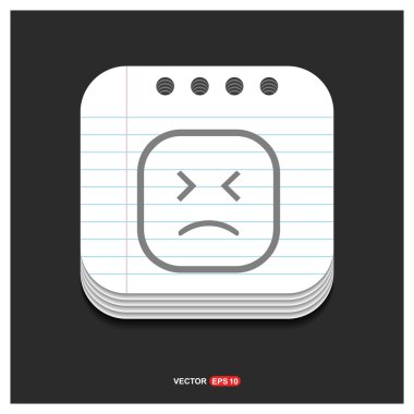 kızgın yüz smiley simgesi