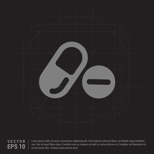 Medizinische Pille und Kapsel-Symbol — Stockvektor