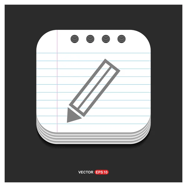 Pencil, writing icon — Stock Vector