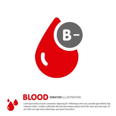 Bağış kan yaratıcı tipografi tasarım şablonu