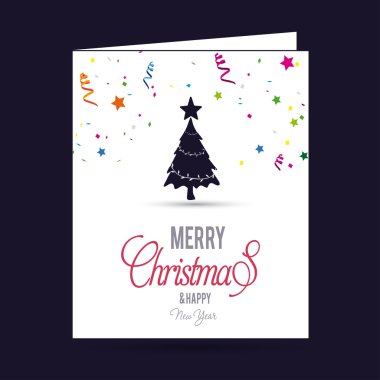 neşeli Noel kart köknar ağacı