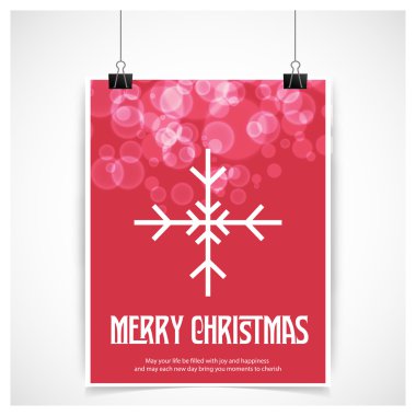 Noel kar tanesi kartı