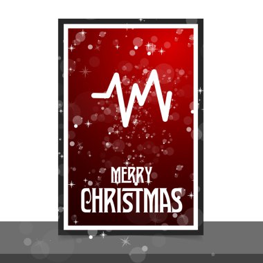 Noel kartı kardiyogram simgesiyle