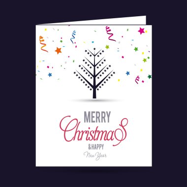 neşeli Noel kart köknar ağacı